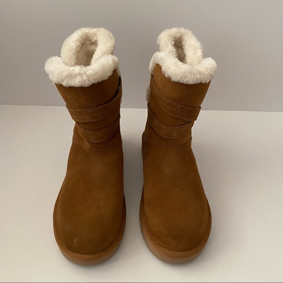 Koolaburra by UGG Delene Short Boots Chestnut - Picture 3 of 15